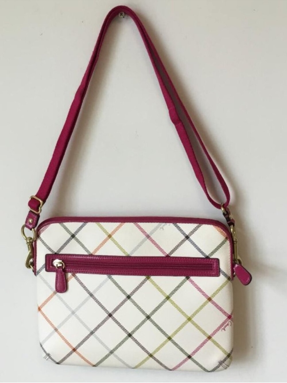 Like NEW Coach Tattersall ALERT plaid Peyton tablet iPad or CLUTCH LIKE NEW - Picture 3 of 16